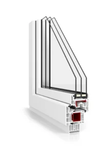 Przekrój okna PCV Vetrex Lum'Up 3-szybowe