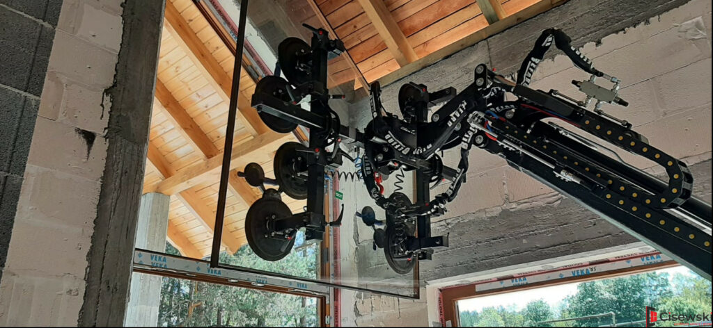 Montaż szyby trapezowej - Brusy